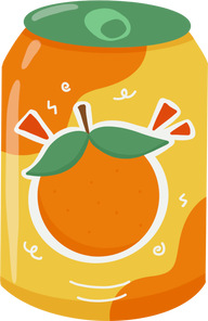 Cute Hand-drawn Orange Juice